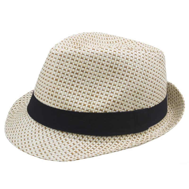 Соломенная шляпа от солнца Trilby Мужская женская летняя панамская дизайнерская шляпа Fedora Beach Top Hat