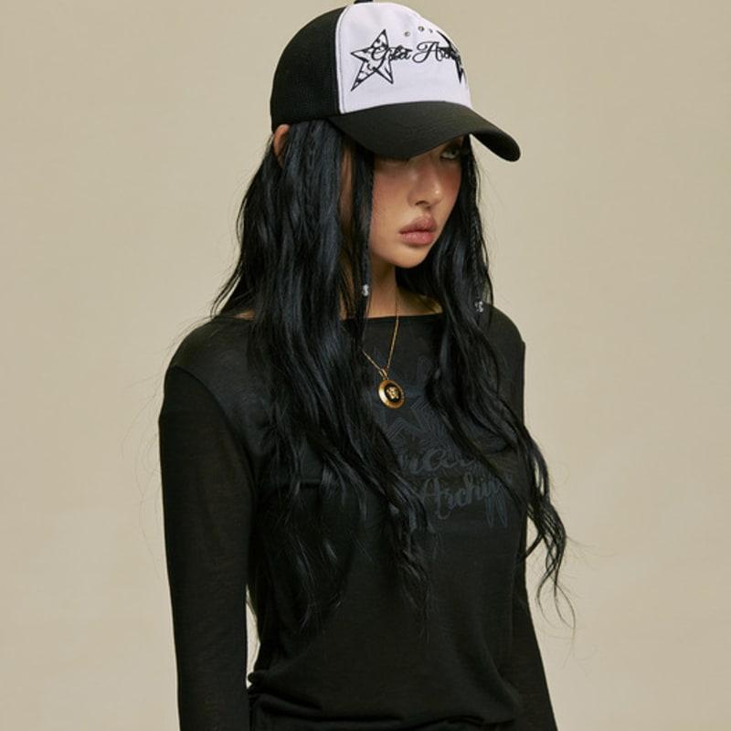 GILA ARCHIVE ANIMAL STAR MESH CAP_BK