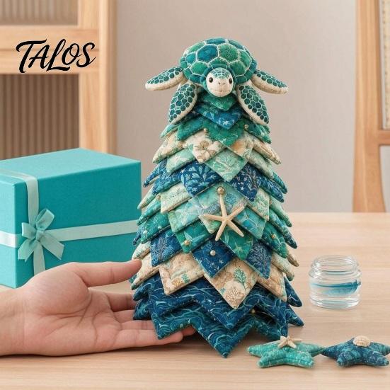 Сенсорные игрушки на морскую тематику 2 шт. Набор для шитья рождественской елки своими руками, Кит+Краб/Черепаха+Осьминог Морская тематика, Подарки своими руками для любителей рукоделия