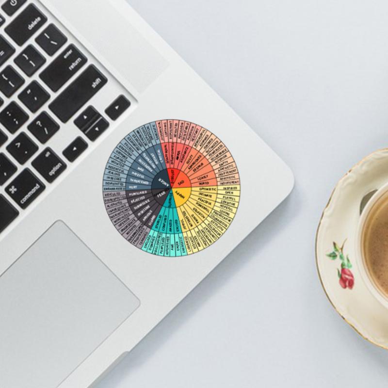 6 шт. виниловые наклейки Feelings Wheel 2,4 дюйма 3,2 дюйма Emotion Decal