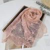 Korean Version Embroidery Lace Small Silk Scarf Spring and Summer Foreign Style Fashion Headscarf Headband Long Streamer