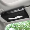 Car Tissue Holder, Automotive Sun Visor Napkin Holder, PU Leather Tissue Case for Sun Visor & Seat Back with Tissue Refill, Universal Interior Car
