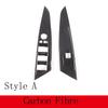 For BMW 4 Series G22 G23 G26 - ABS Carbon Fiber/Black Car Window Lift Button Decorative Sticker Car Interior Accessories