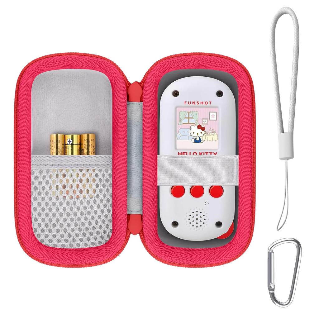 Takara Tomy FUNSHOT Hello Kitty Цифровая игрушечная камера Чехол для хранения с ручкой co2CREA (Только случай) Ремешок, Бело-красный -