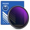NEEWER 72mm Variable Filter Neutral Density Filter Hard Stop HD Optical Glass Ultra Thin Aluminum Frame VND Filter Proof ND2-ND400 Multi-Coated
