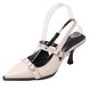 Skirt Retro High Mary Jane Shoes French Heel Single Shoes 2025 Summer with Pointed Toe Bag Head Empty Mixed with Sandals Women
