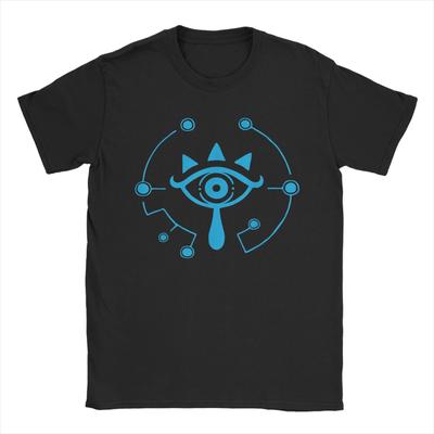 Новинка Футболка с логотипом Глаз Шиика из игры Zeldas Breath Of The Wild для унисекс 100% хлопок Футболки Футболка с коротким рукавом Оригинальные Топы