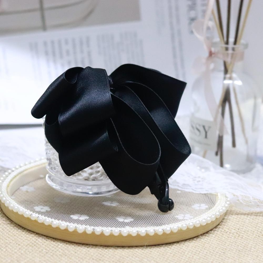 Hair Accessories Sweet Korean Women Girls Ponytail Holder Bow Hairpin Banana Clip Vertical Clip