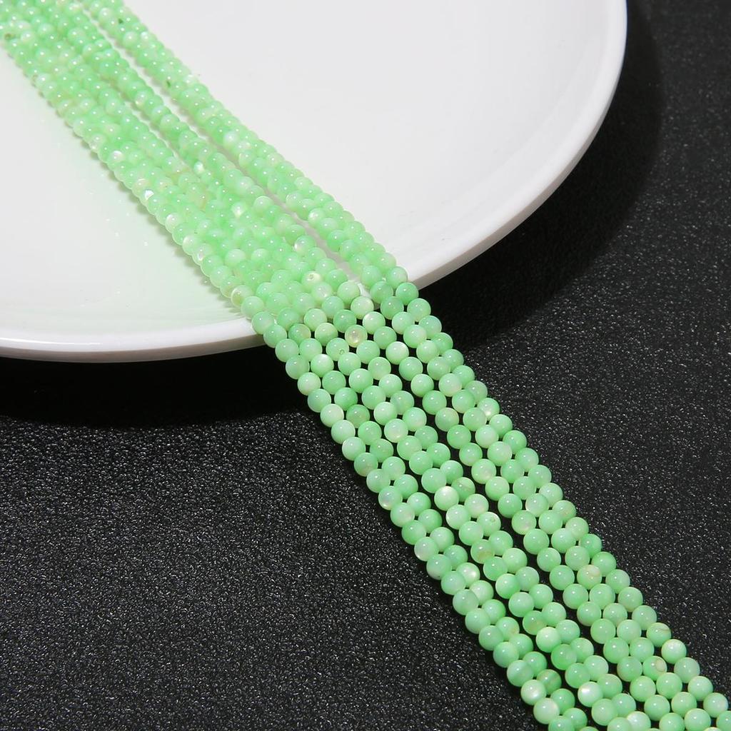 Круглые бусины из ракушки пресной воды 3 мм для изготовления ювелирных изделий DIY браслет Necalace цепочка для телефона