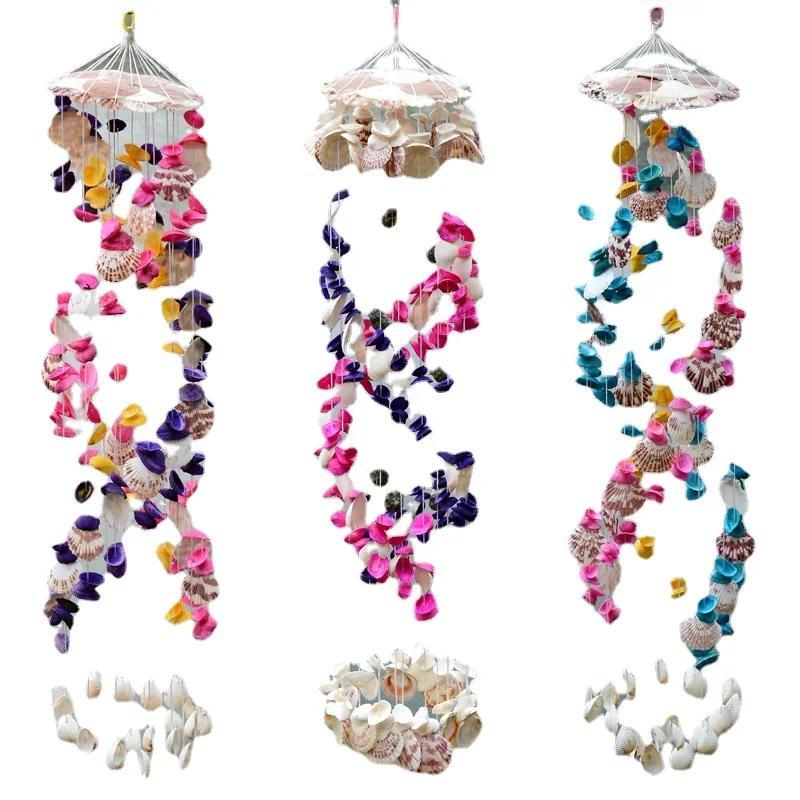 Home Creatie Decoration Door Window Ornaments Wind Chimes Shell Ssangyong Color Mediterranean Style Fashion Accessories Gifts
