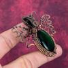 Green Fire Labradorite Pendant Copper Wire Wrapped Jewelry Butterfly Pendant