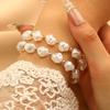 French Style Baroque Irregular Shaped Imitation Pearl Bracelet Elastic Rope Women Bracelet