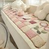 Korean Pure Cotton Sofa Cover for Living Room Embroidery Sofas Towel Non Slip Couch Covers L Shaped Corner Sofa Mat Seat Pad