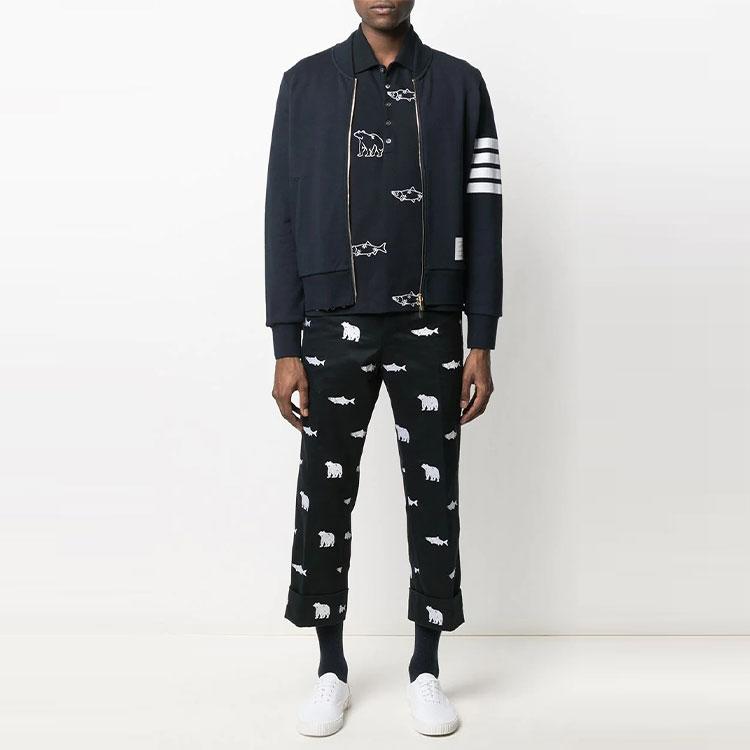 THOM BROWNE High Neck Zipped Sweatshirt MJT280A-00535-415