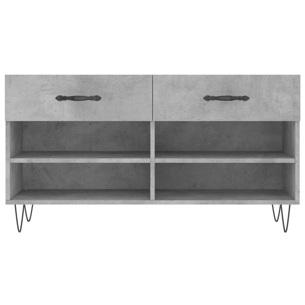 Vidaxl Ławka Z Miejscem Na Buty, Szarość Betonu, 102X35X55 Cm