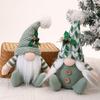 Christmas Gnome Doll Decoration Handmade Plush Green Swedish Tomte Figurine Holiday Elf Dwarf Ornaments for Home Tiered Tray Tabletop Decor
