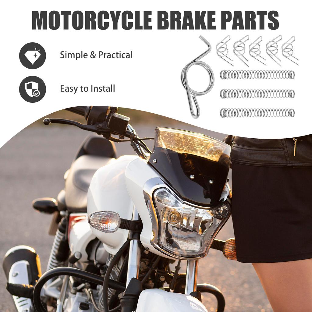 1 комплект 8 штук Набор пружин Кручение Сжатие Мотоцикл Тормоз Сцепление Рычаг Возврат Боковая подножка Пружины Комплект Нержавеющая сталь