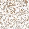 9Pcs/set Christmas Stencils Kids DIY Painting Embossing Paper Card Scrapbooking Stamp Album Decoration Stencil DIY New Year Gift