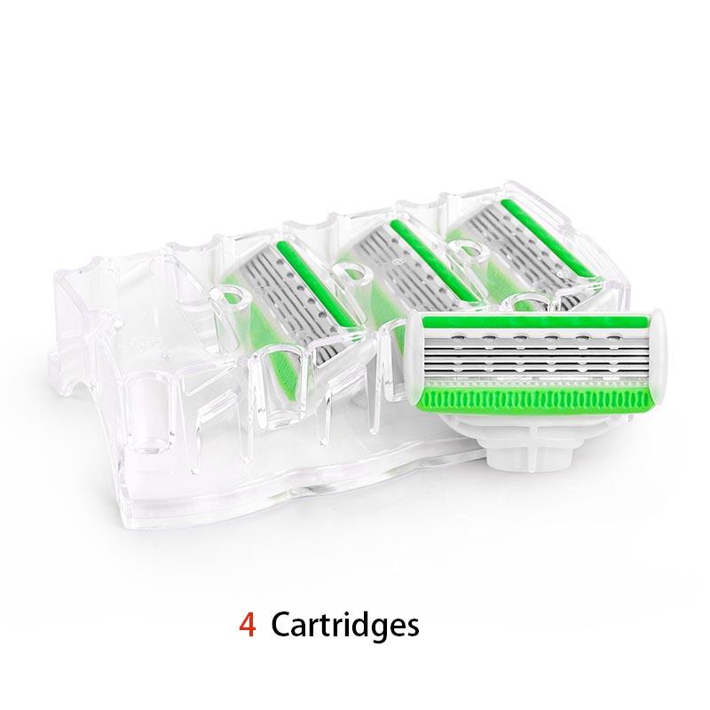 QSHAVE Персонализированная бритва для бритья Green Series Blade X5, лезвие для женщин, лезвие для женщин, 4/8/16 картриджей