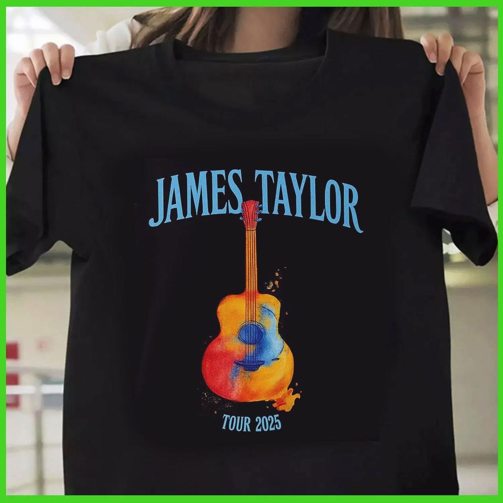 James Taylor Tour 2025 Watercolor Guitar T-Shirt – Acoustic Music Art Reprint