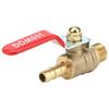 G1Celsius4   Male to 8Celsius10Celsius12mm Hose Barb   Valve Green Lever Handle Thicken Brass Valve(8mm)