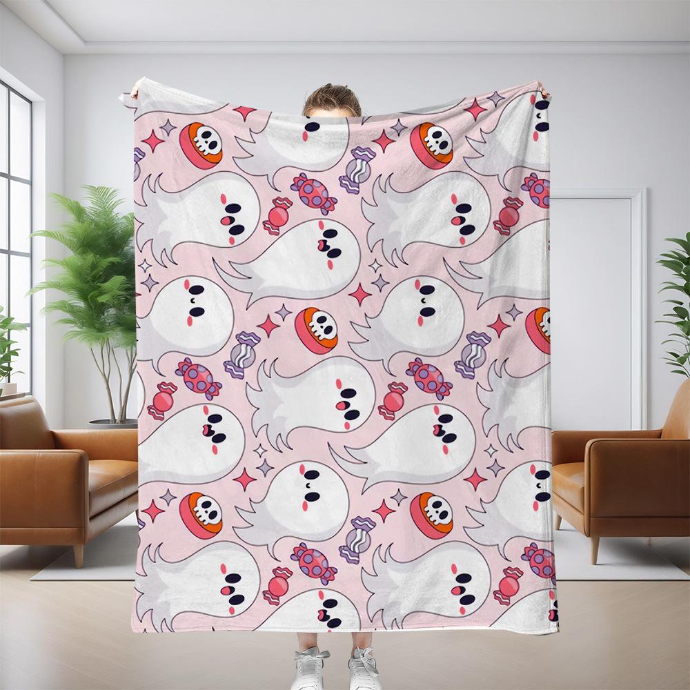 Halloween decorations Printed Blanket for Sofa Bed Travel Camping Living Room Office Conditioning Blanket for All Seasons Gifts