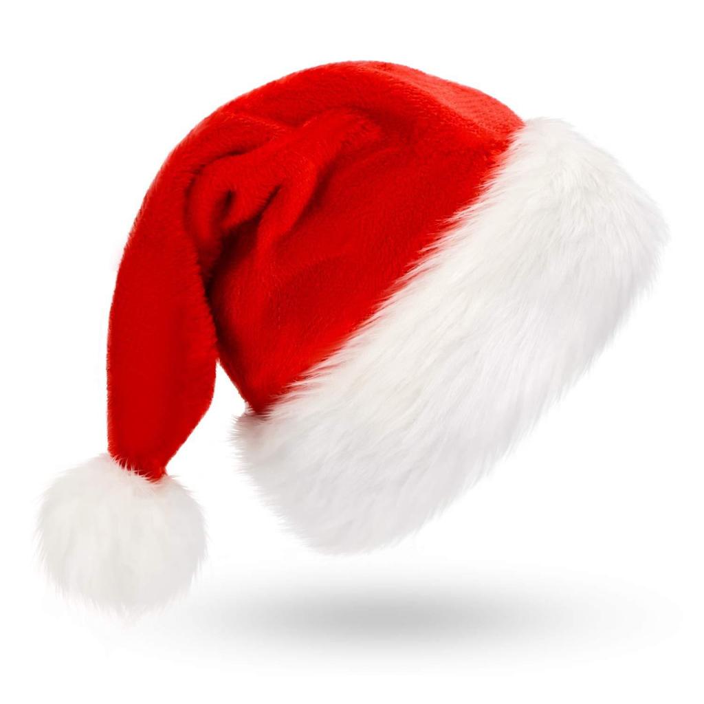2025 High-End Multicolor Plush Christmas Hat for Adults & Kids - Perfect for Party Costumes & Decorations