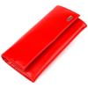 Women's Bright Wallet Made of Genuine Smooth Leather CANPELLINI Wallet 21626 Red