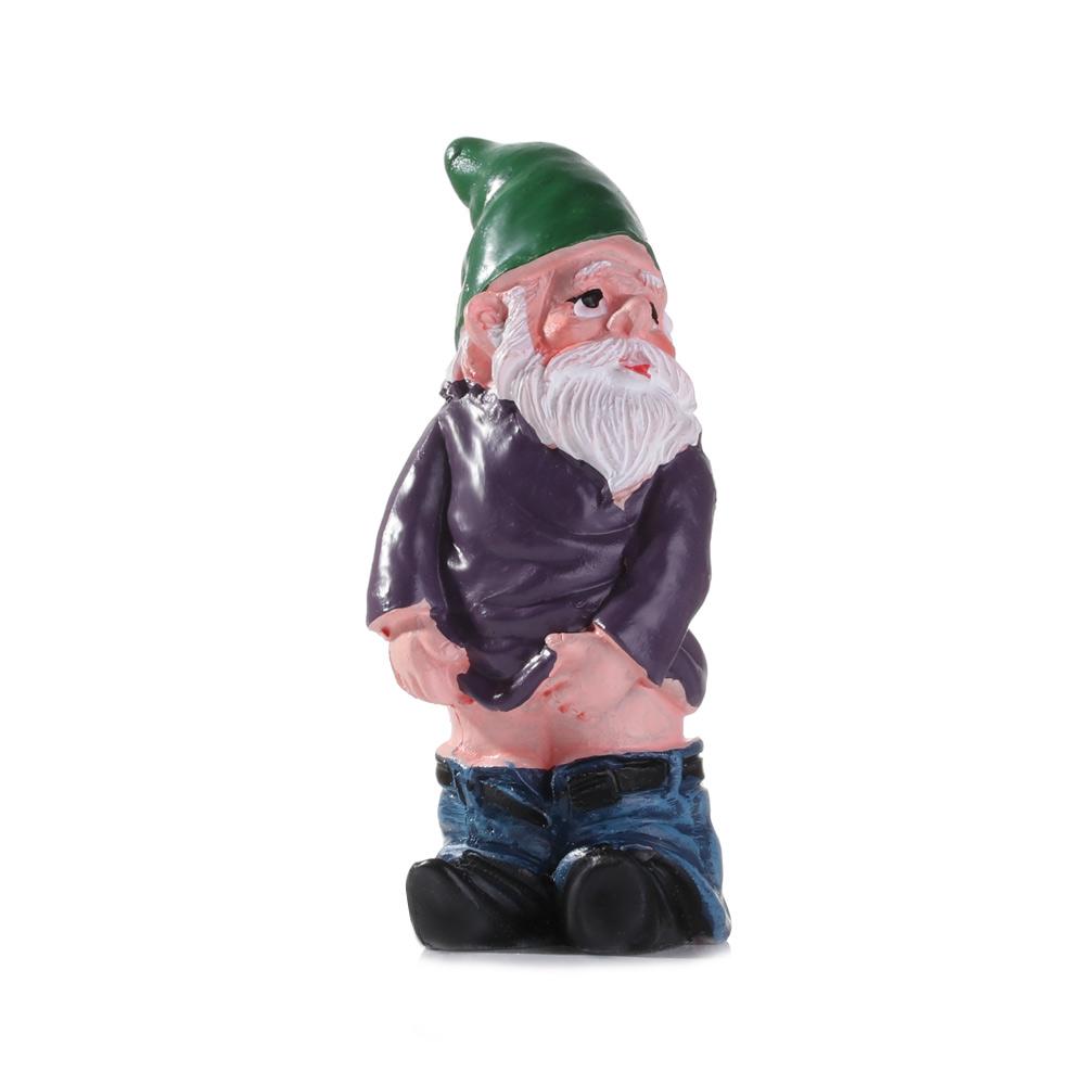 Funny Peeing Elf Drunk  Elves Dwarf Figurines Fairy Garden Micro Landscape Miniature Gnomes