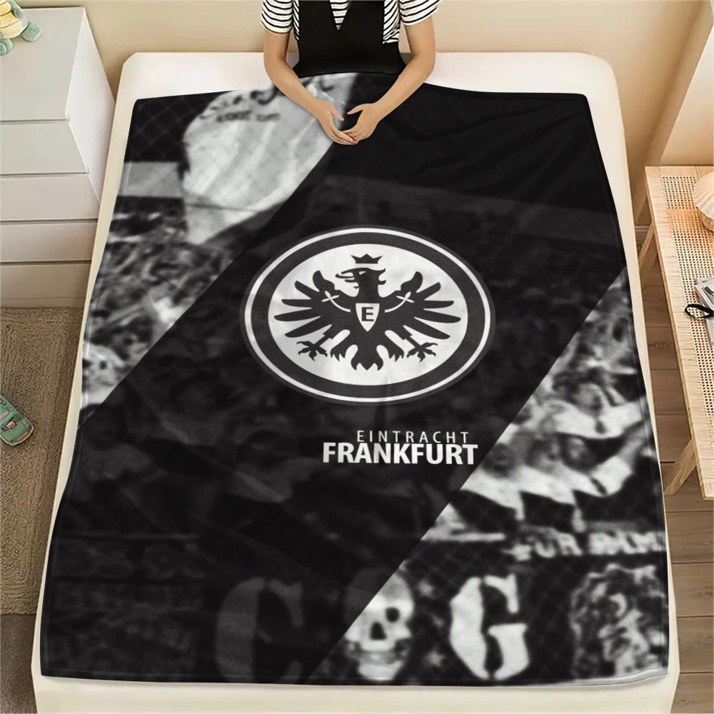 1PC Eintracht Frankfurt Print Flannel Blanket, High quality Comfortable for All Seasons, Home Decor, Warmth and Comfort, Perfect for Christmas Gifts