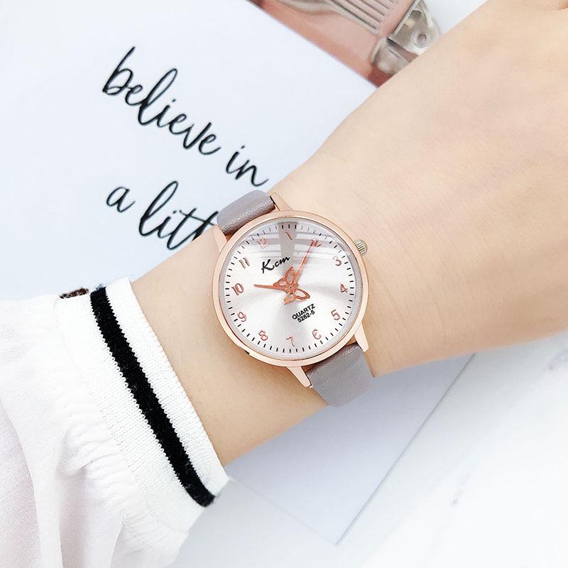 Женские водонепроницаемые часы с циферблатом-бабочкой - Модные, простые часы для студентов
