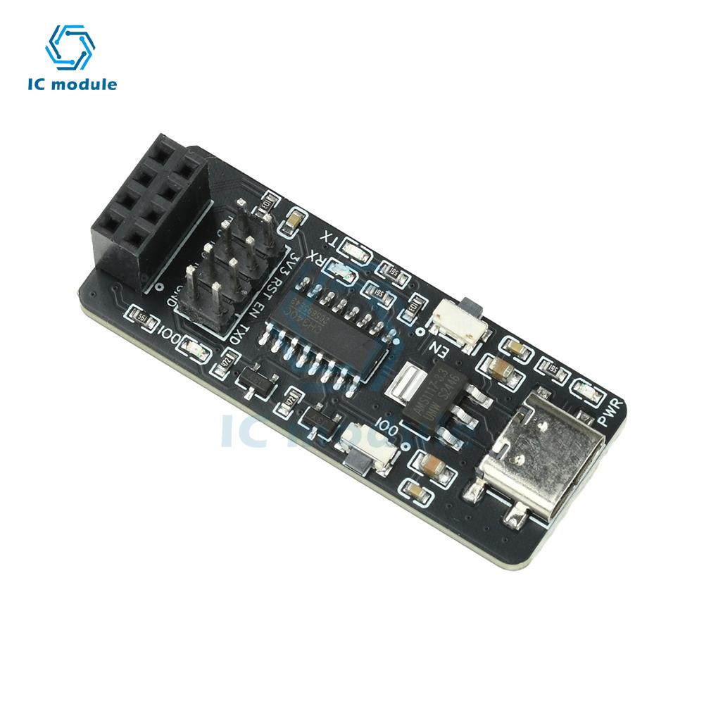 ESP-01/01S Esp8266 Serial Port To Wifi Module Adapter Board Wireless Transparent Transmission Module CH340 Type C