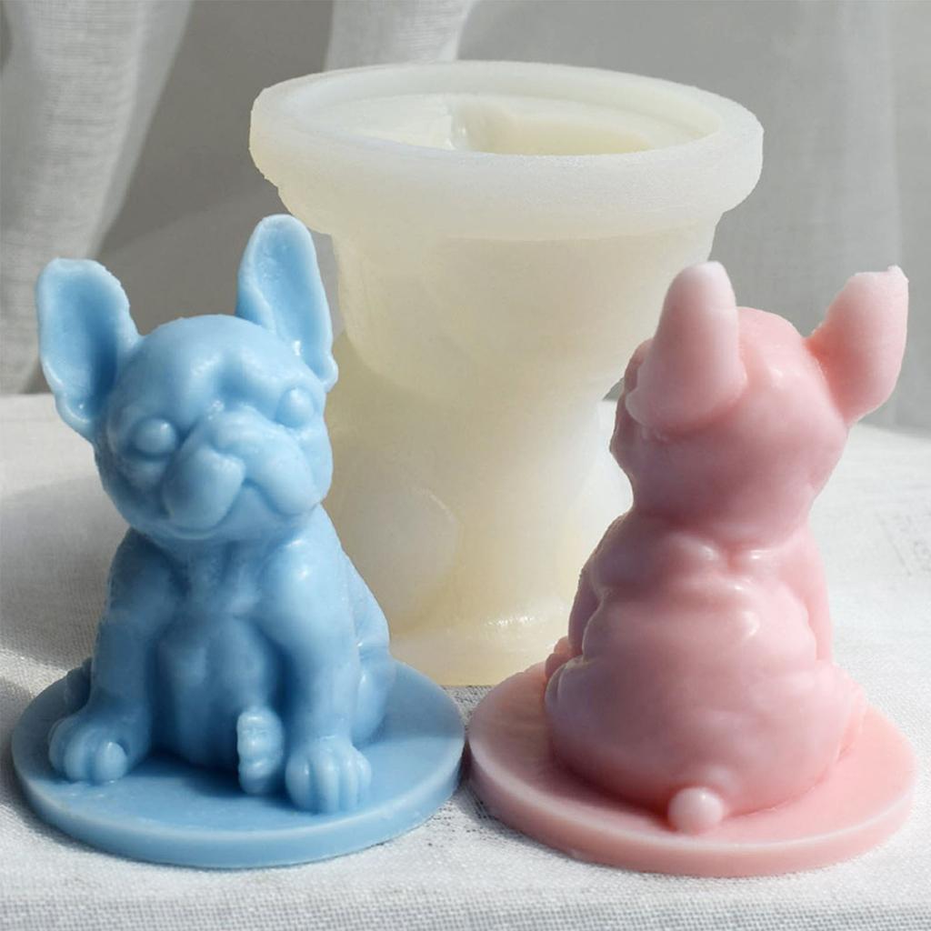 Милый бульдог-свеча, силиконовая форма, форма для шоколадных конфет для Diy, форма для десерта, ледяной глыбы, инструмент для выпечки кексов ручной работы