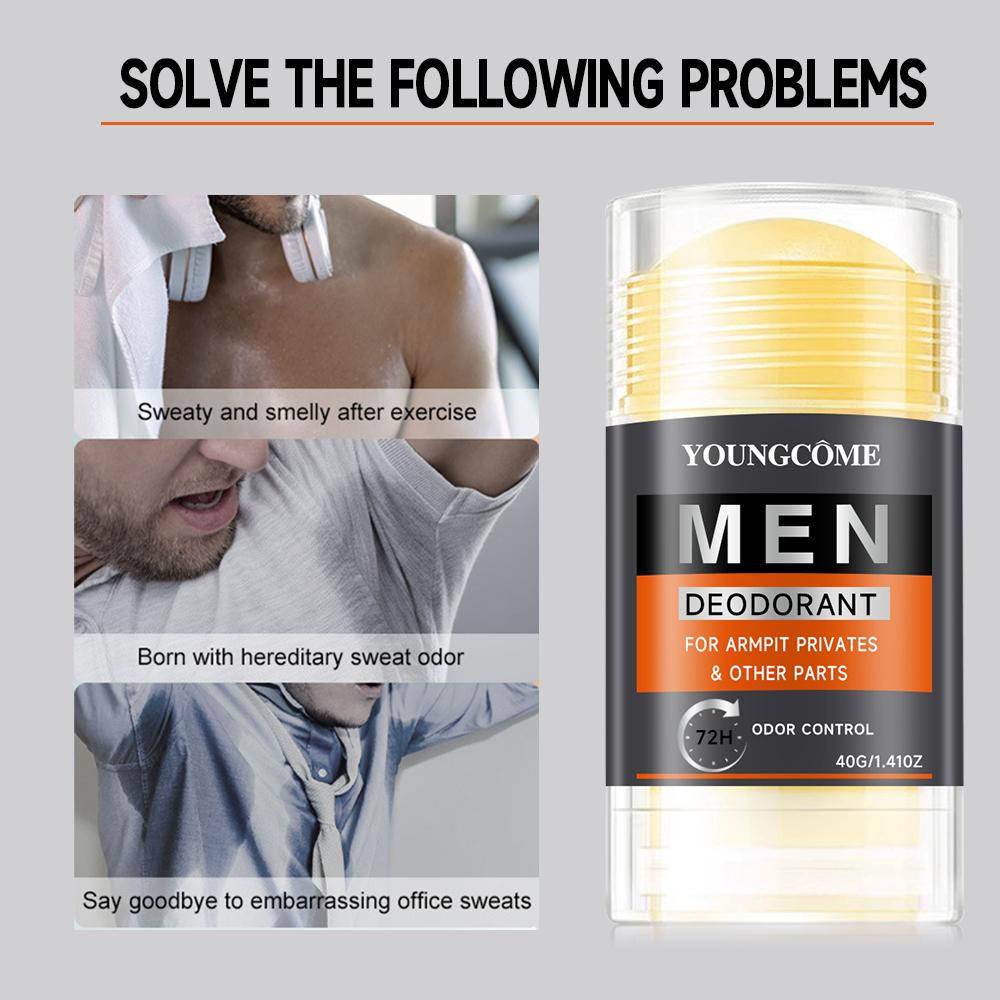 Men Odor Removing Cream Underarm Bad Smell Sweat Prevention Armpit Refreshing Antiperspirant Long Lasting Deodorant Body Care less
