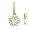 [J9414] - Gold Plated Pendant 'Goddess' White Gold - 8 Mm