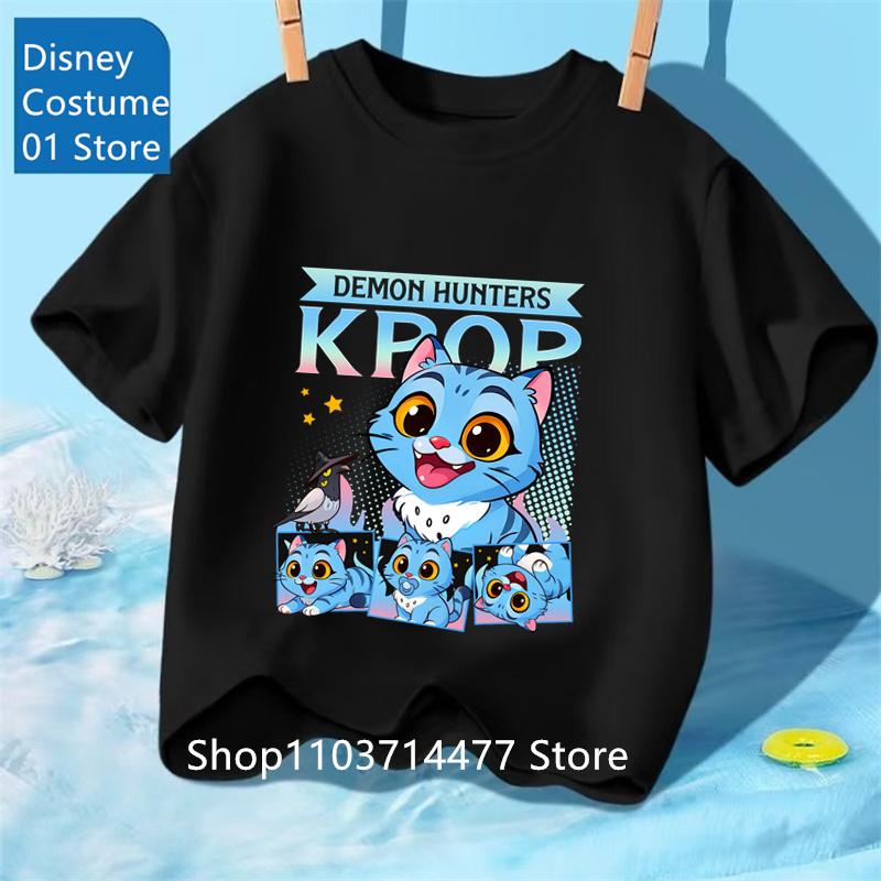 2025 Детская футболка K-Pop Охотники на демонов Тигр Футболка Подарок для фанатов Малышка Девочка Мальчик Охотники на демонов Тигр
