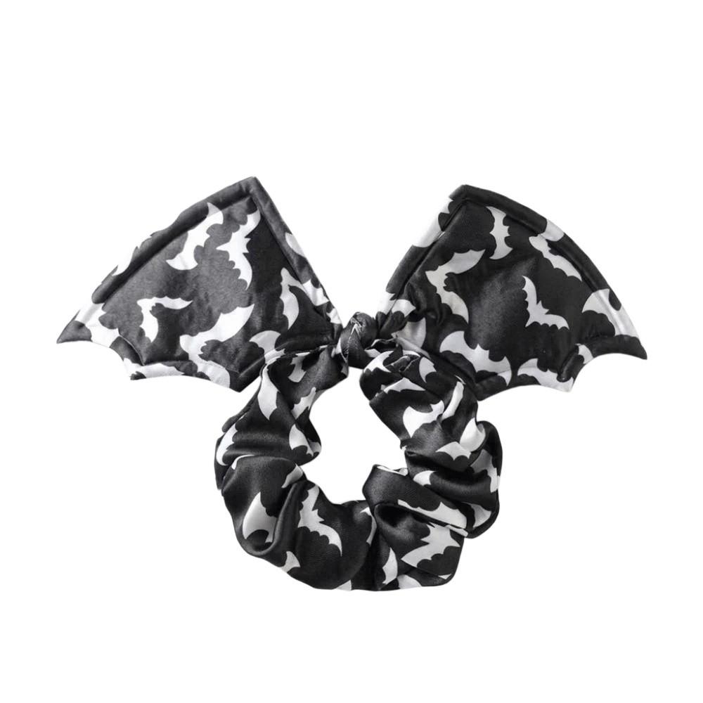 Elegant Halloween Hair Bow Star Spider Web Hair Tie Portable Bat Scrunchie Cosplay