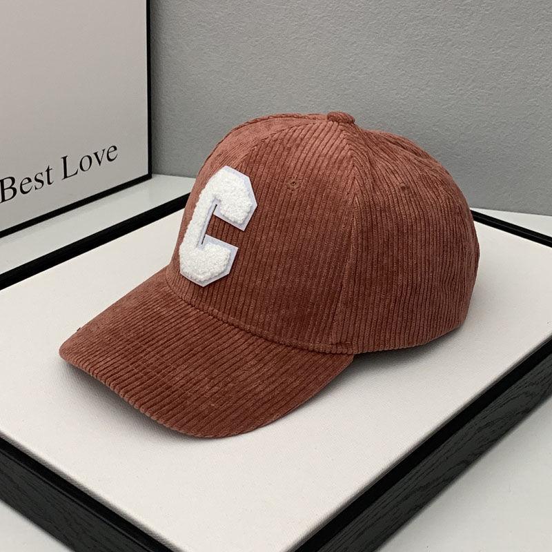Модная вельветовая бейсболка для женщин, кепка-снэпбэк с буквой C, женская для шопинга, нарядная, регулируемая, повседневная, хип-хоп