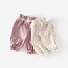 Girls' Floral Lace Joggers - Baby Korean Style Autumn Pants