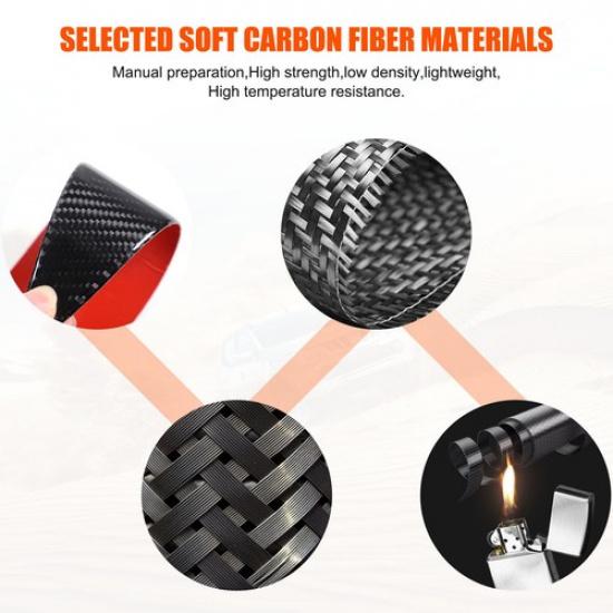 Soft Carbon Fiber Headlight Eyelids Eyebrows For Benz C Class W204 2007-2013