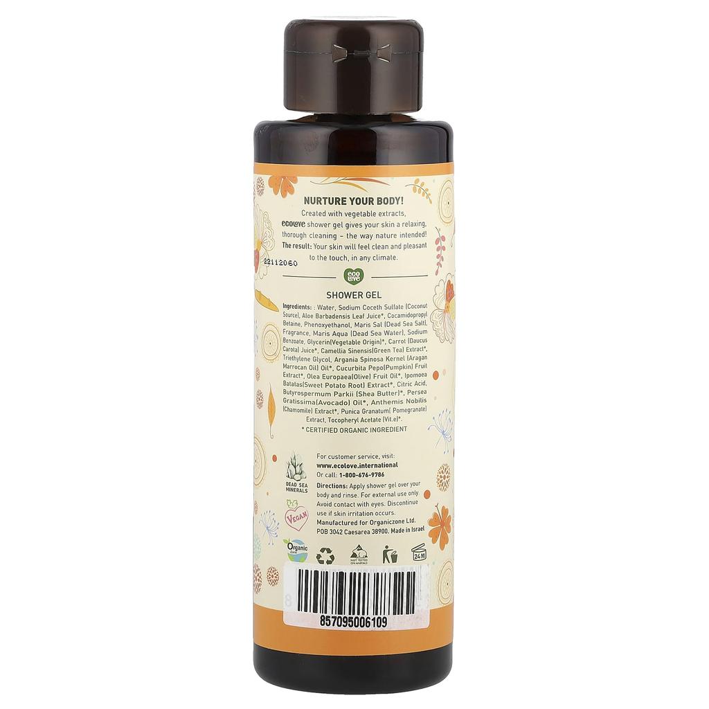 Shower Gel, Carrot, Pumpkin and Sweet Potato, 500Ml (17.6Fl Oz)