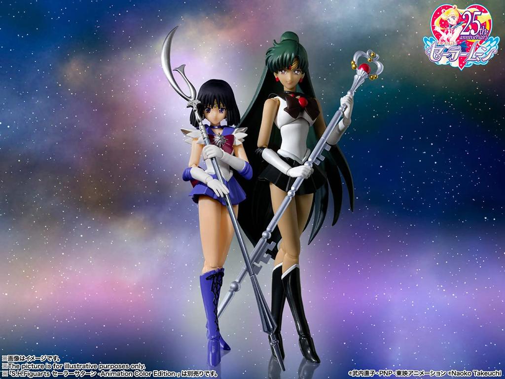 TAMASHII NATIONS Sailor Moon R Sailor Pluto Color Приблизительно 150 мм окрашенная подвижная фигурка SHFiguarts -Animation Edition- ПВХ и АБС