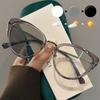 Фотохромные очки «кошачий глаз» Трендовые очки с защитой от синего света Ультралегкие, без диоптрий Плоские очки Оправа для очков из сплава+TR
