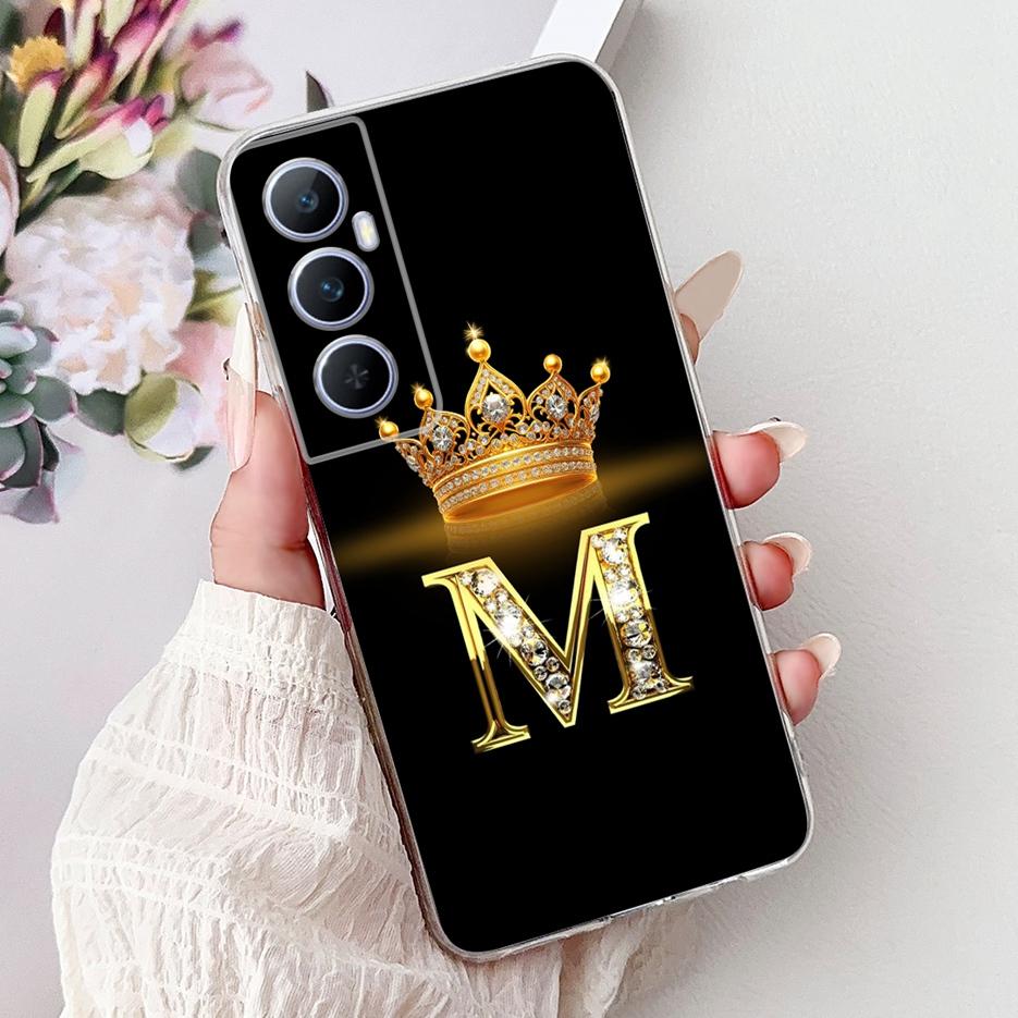 Для Realme C65 4G Чехол RMX3910 Прозрачный Силиконовый Роскошный Чехол с Буквами Мягкий Тонкий Чехол для Телефона Для Realme C65 RealmeC65 4G Fundas Оболочка