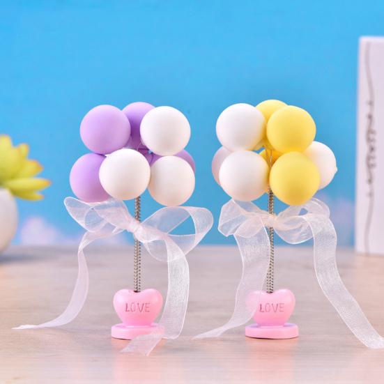Car Decoration Balloon Design Heat Resistance Resin Balloon Shape Car Decoration Dashboard Clay Ornaments for Decoration