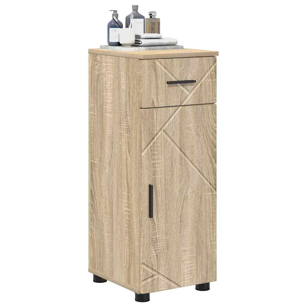 Bathroom Cabinet with Drawers Sonoma Oak 30 x 35 x 80 cm