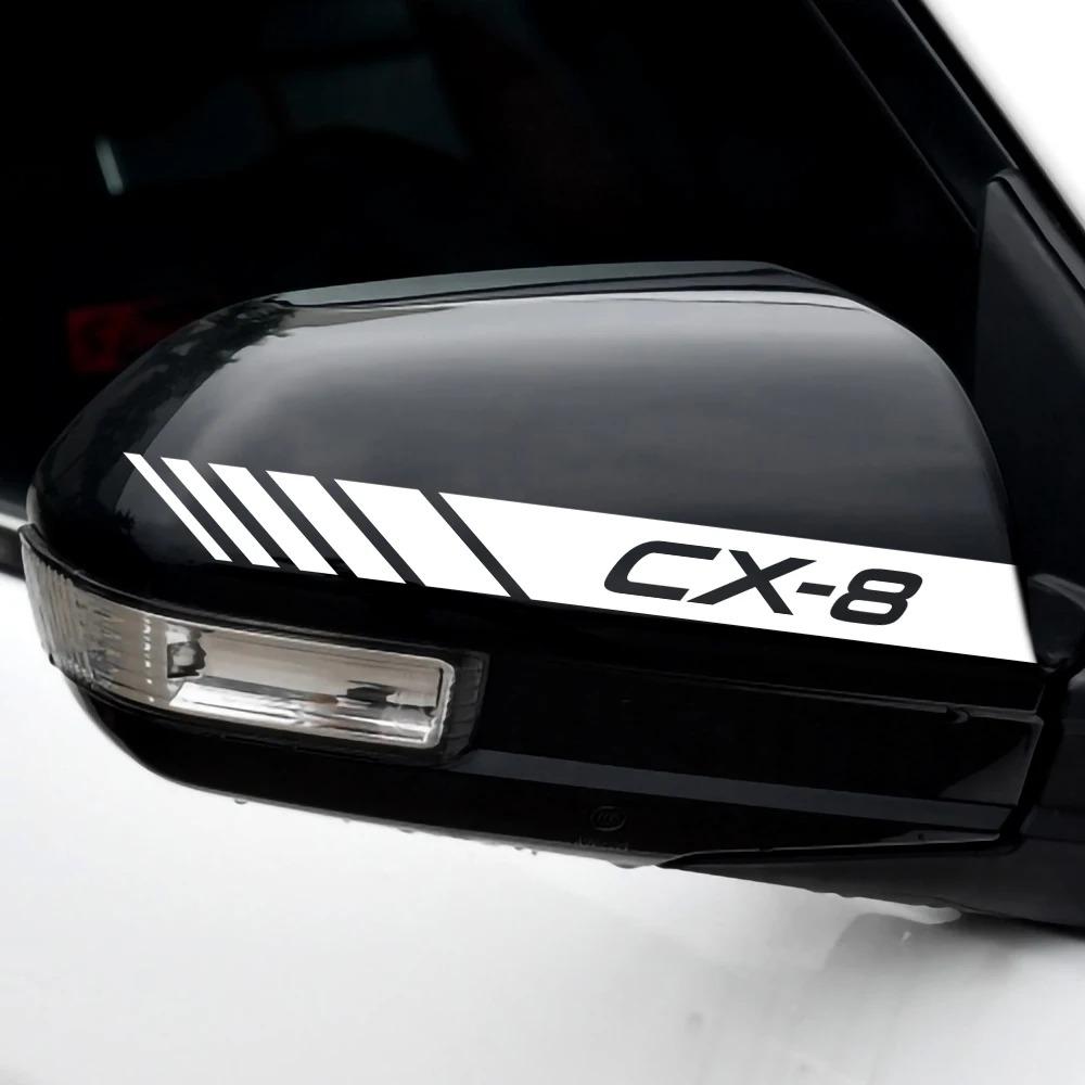 2PCS Car Rearview Mirror Decorative Stickers Body Modification Decals For Mazda 3 6 MS Axela Atenza CX-3 CX-5 CX-8 Demio MPS