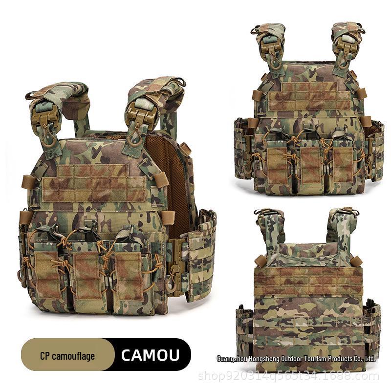 Тактический разгрузочный жилет MOLLE с быстрыми застежками - Камуфляж для активного отдыха, Многофункциональное снаряжение для езды на велосипеде