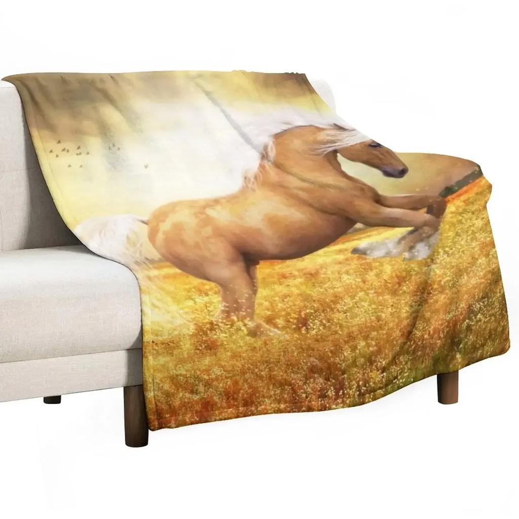 Palomino Horse Sundance Throw Blanket Soft Home Decor Blanket for Couch Bedroom