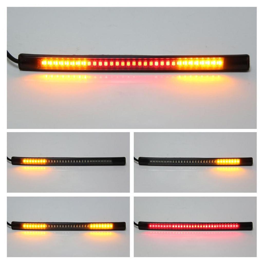 Flexible Motorcycle License Plate LED Light Tail Brake Stop Turn Signal Lamp